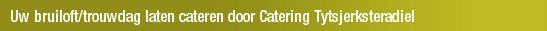 Uw bruiloft/trouwdag laten cateren door Catering Tytsjerksteradiel